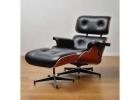 Buy Eames Lounge Chair in Brown Italian Leather & Walnut Wood – Classic Mid-Century Comfort