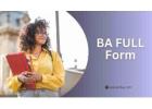 BA Full Form and Its Significance