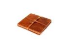 Leather Coaster Set in Dark Brown