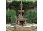 Large Outdoor Marble Fountain with Lion Statue for garden and home decor