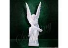 Solid Marble Angel Statue for Outdoor Garden and Home Decor