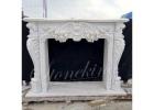 French Style Marble Fireplace Mantel for Living Room